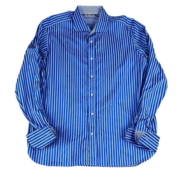 Ted Baker Endurance Ted's Classic Fit Mens French Cuff Dress Shirt Sz 18 - Picture 1 of 6